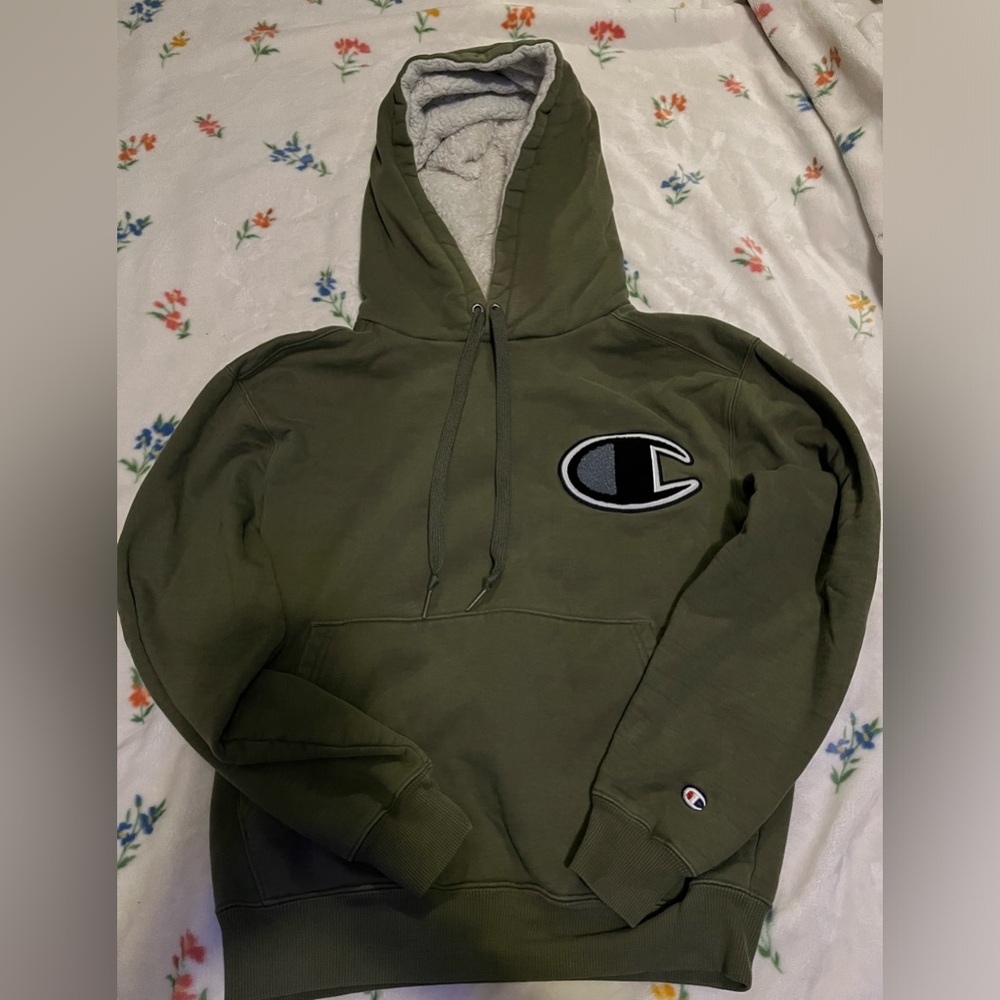 Champion hoodie with Sherpa lined hood